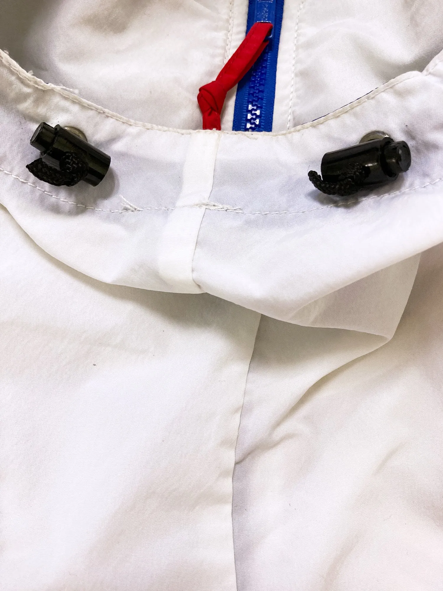 Sierra Designs 1990s white nylon 4 pocket parka with pullover hood - XL