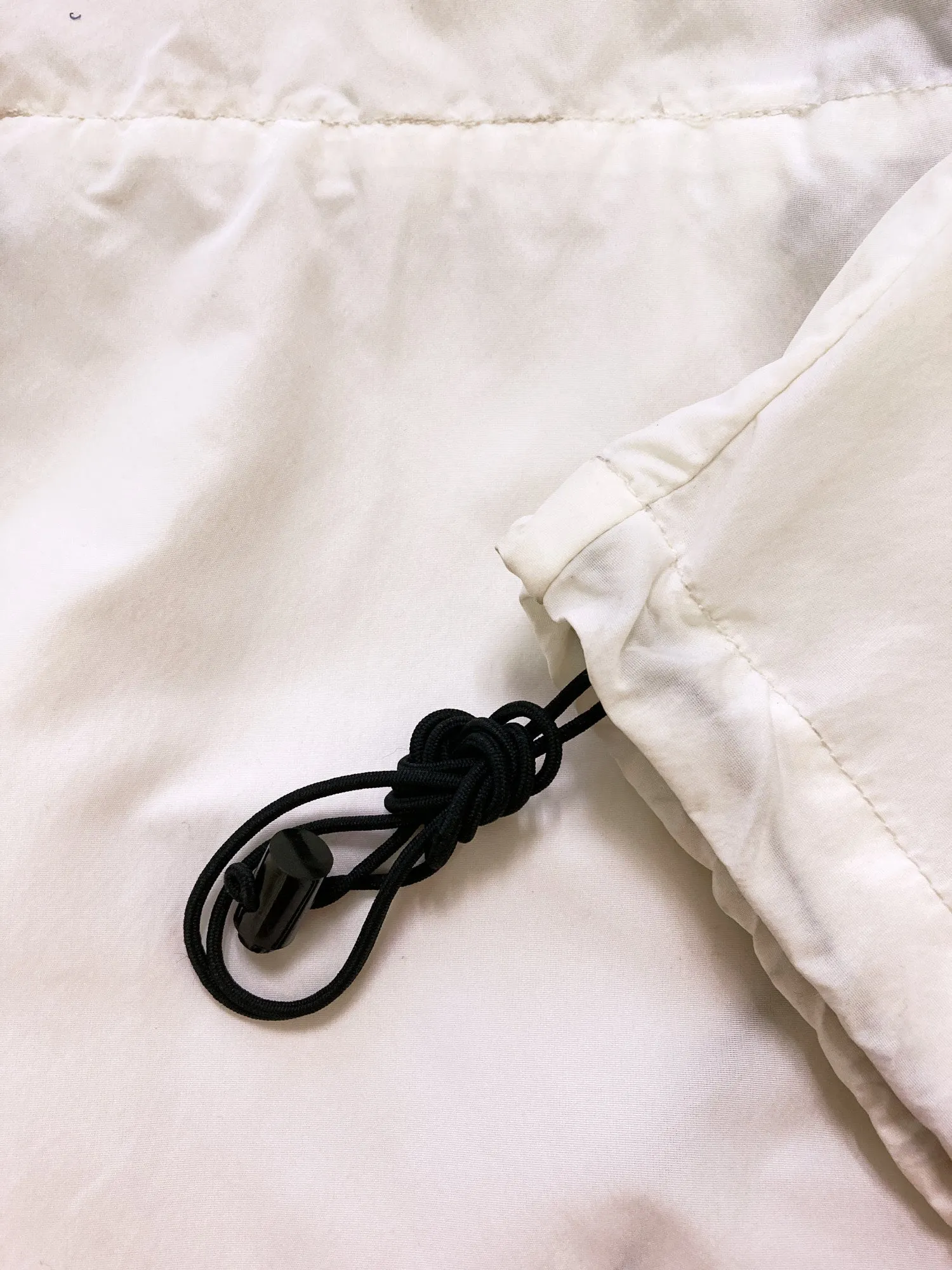 Sierra Designs 1990s white nylon 4 pocket parka with pullover hood - XL