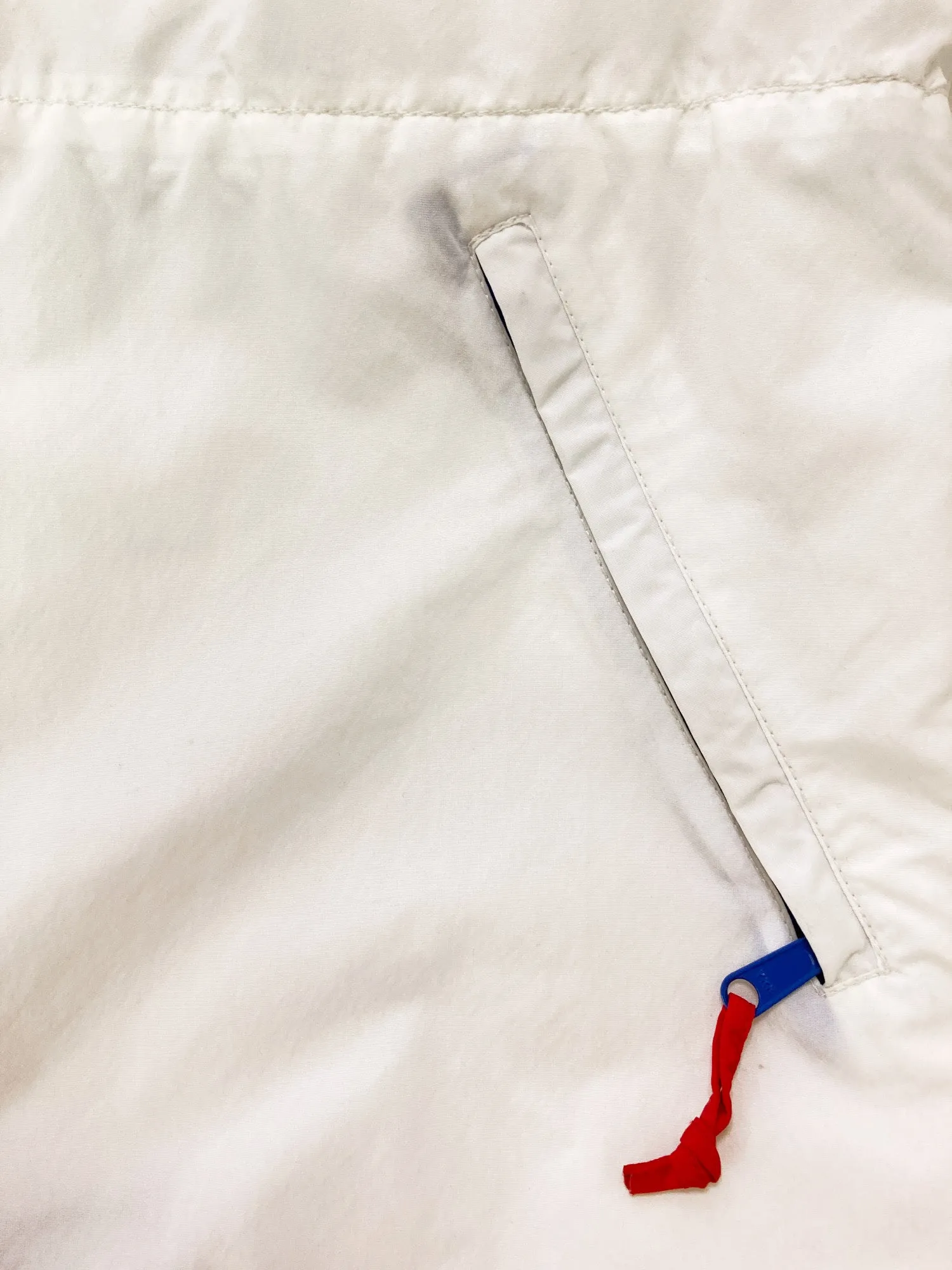 Sierra Designs 1990s white nylon 4 pocket parka with pullover hood - XL