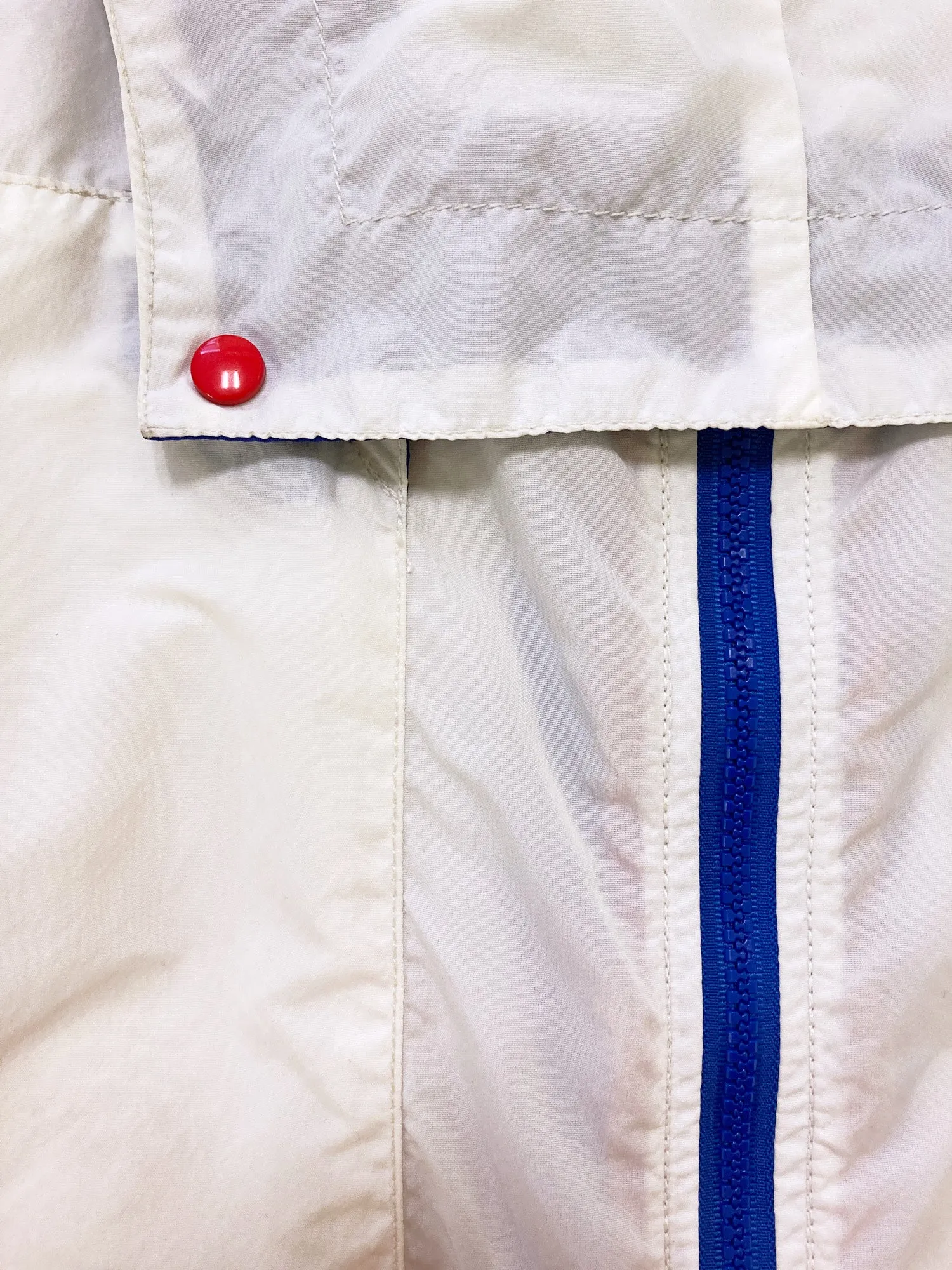 Sierra Designs 1990s white nylon 4 pocket parka with pullover hood - XL