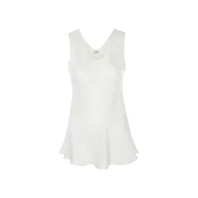 Silk Camisole Top in Plain White