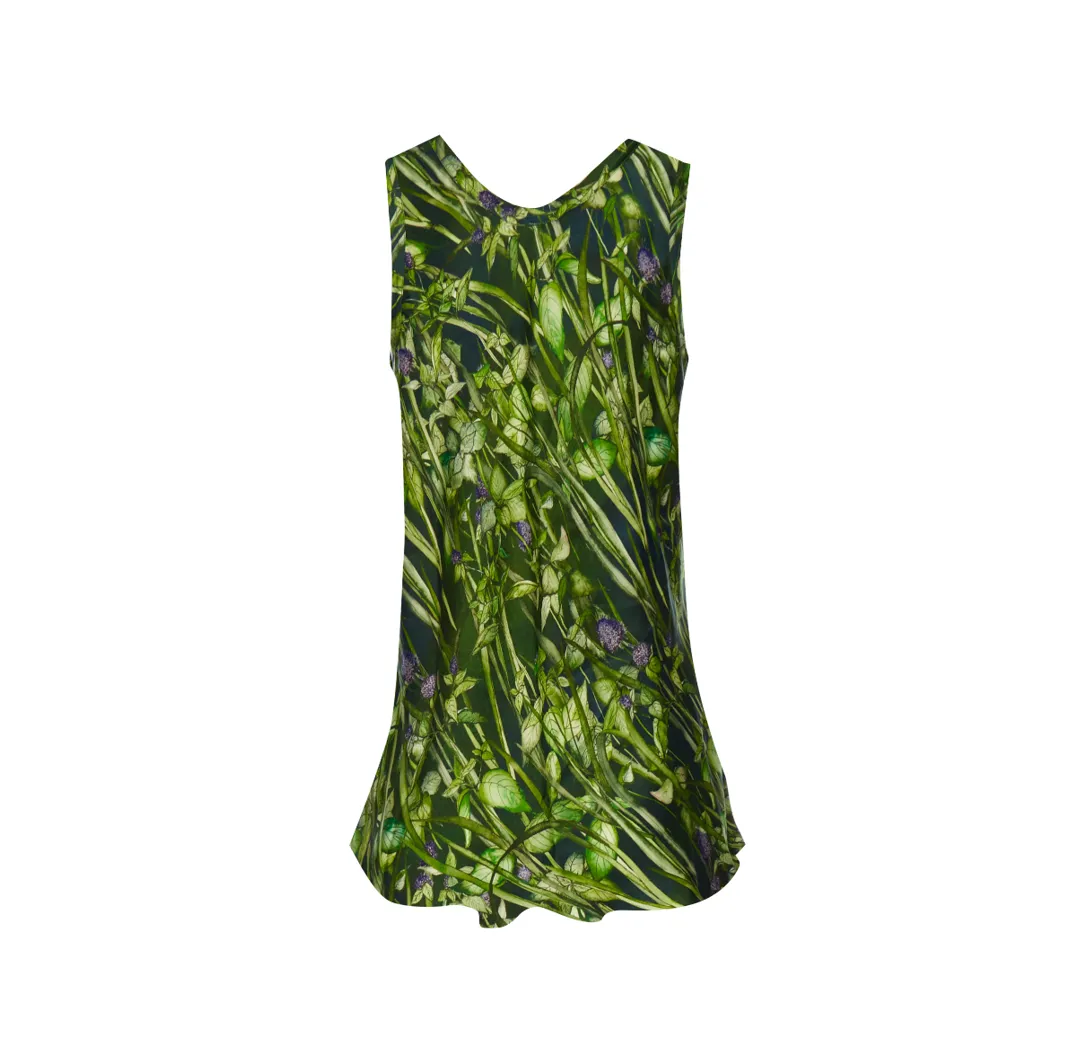 Silk Camisole Top in Rivermint