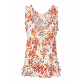 Silk Camisole Top in Wild Rose