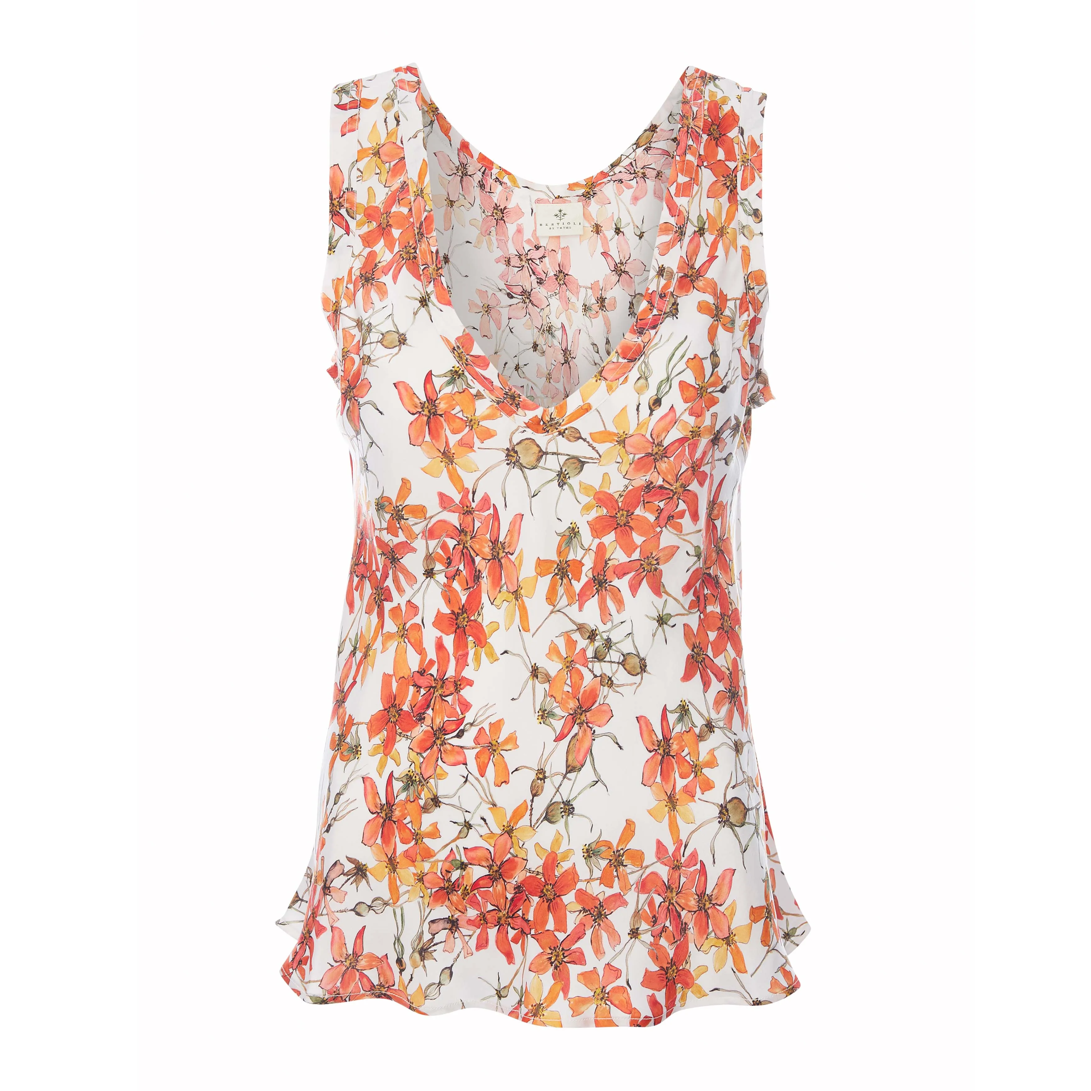 Silk Camisole Top in Wild Rose