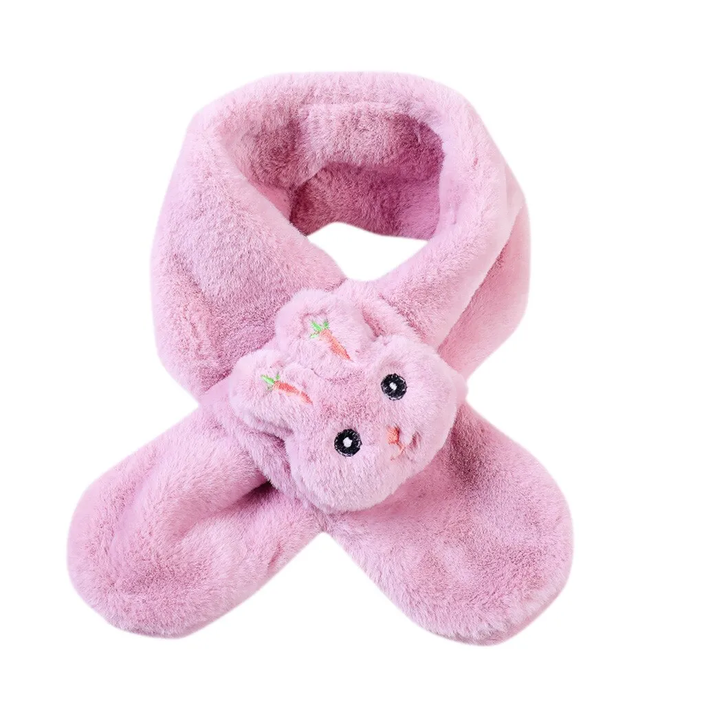 Solid Puppy Scarf Plush Overlapping Scarves Boy Girl Kids Keep Warm Shawls Scarves Collar Thickening Winter Scarf