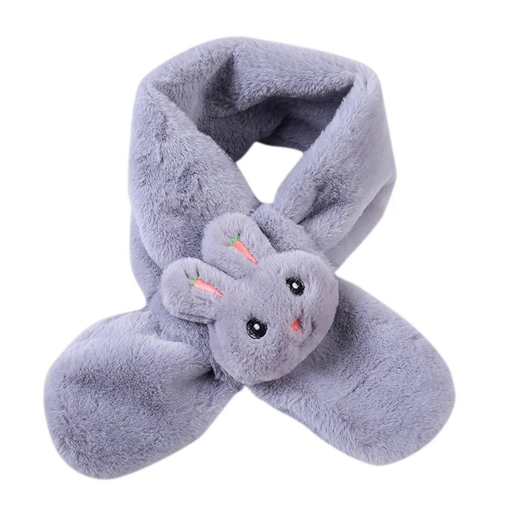 Solid Puppy Scarf Plush Overlapping Scarves Boy Girl Kids Keep Warm Shawls Scarves Collar Thickening Winter Scarf