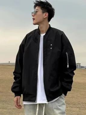 Spring and Autumn Mechanical Style Loose Couple's High Street Parka
