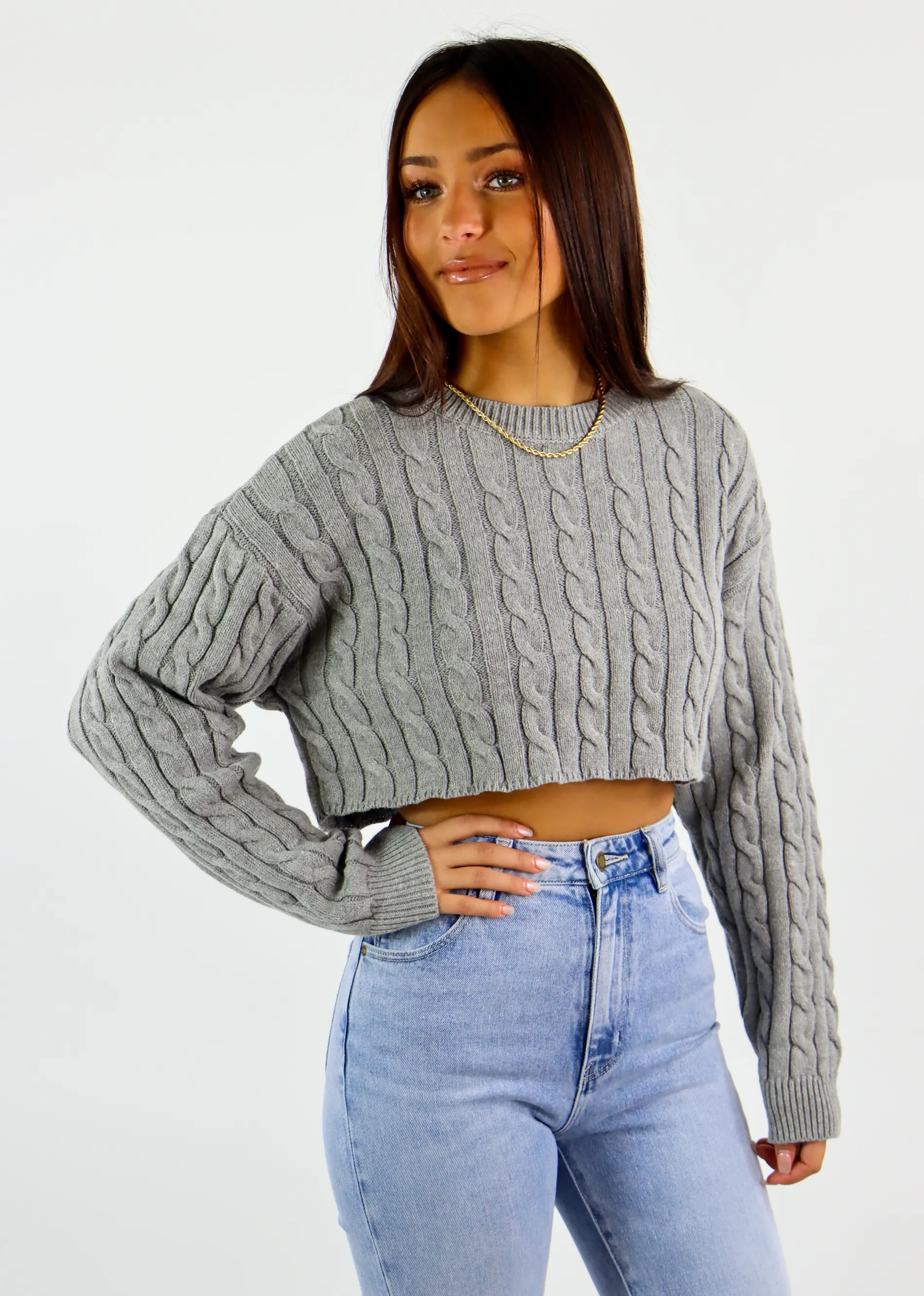 Surrender My Heart Sweater ★ Heather Grey