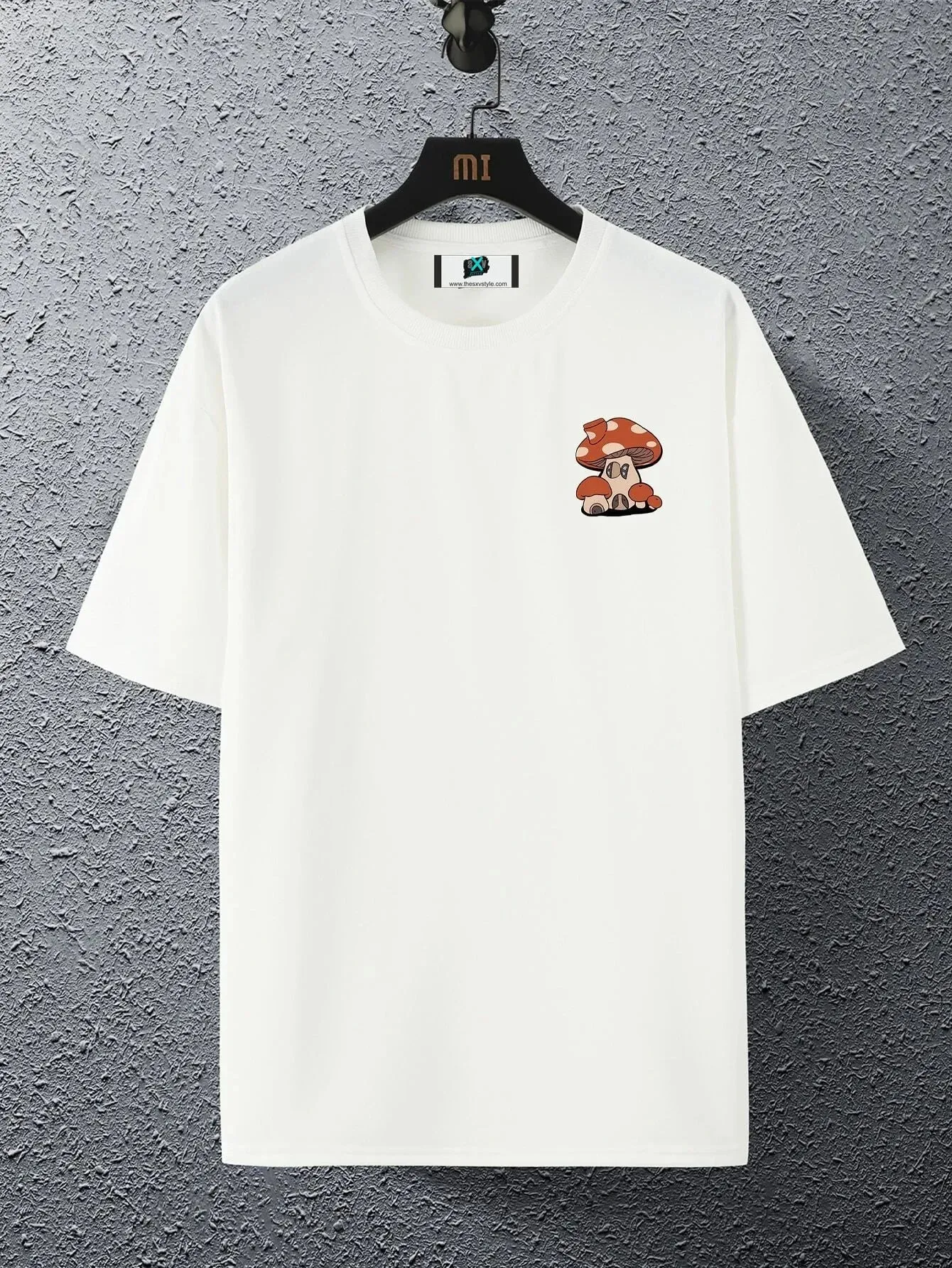 SXV  'Mushroom’ Printed Cool Aesthetic Oversized T-shirt