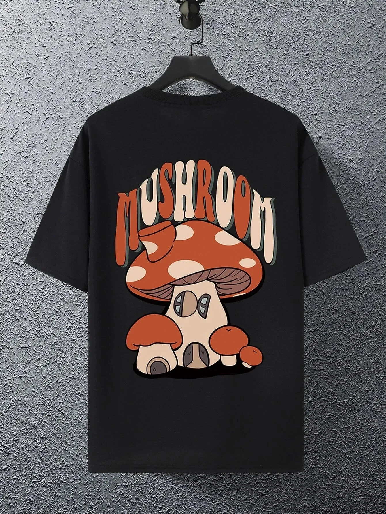 SXV  'Mushroom’ Printed Cool Aesthetic Oversized T-shirt