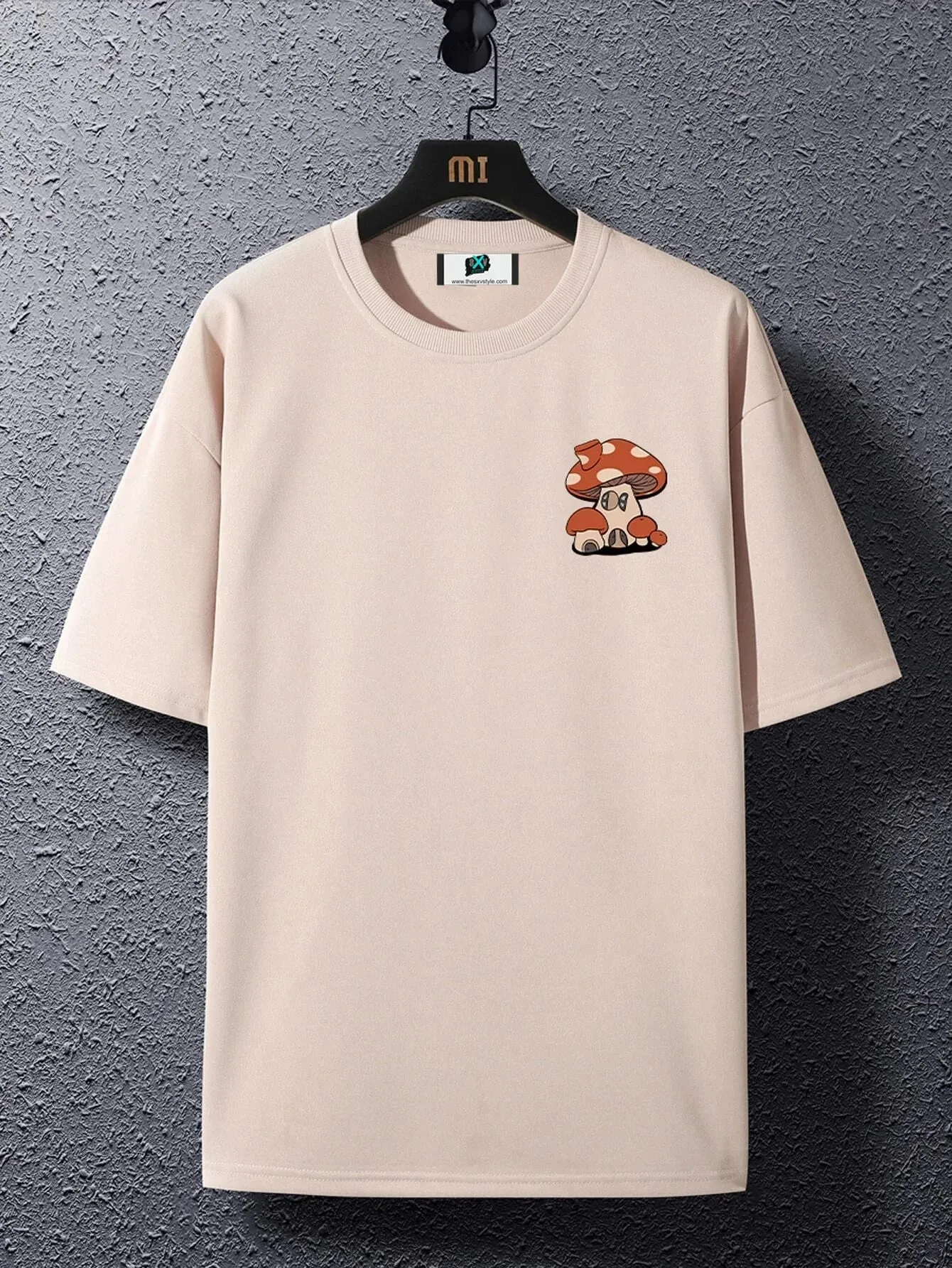 SXV  'Mushroom’ Printed Cool Aesthetic Oversized T-shirt