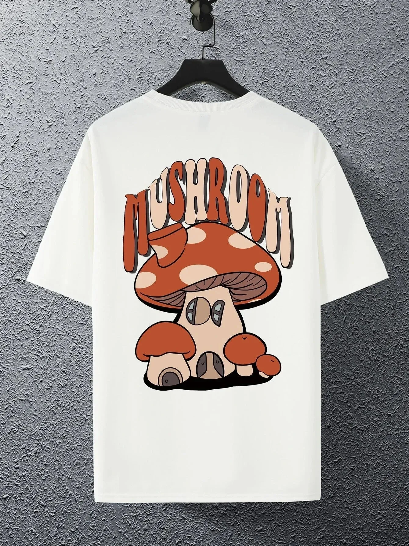 SXV  'Mushroom’ Printed Cool Aesthetic Oversized T-shirt
