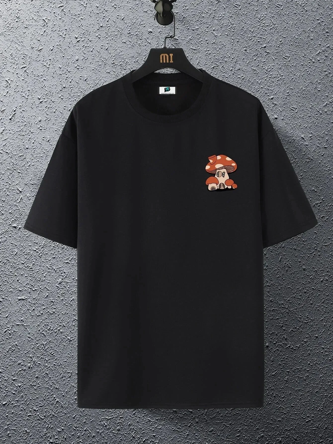SXV  'Mushroom’ Printed Cool Aesthetic Oversized T-shirt