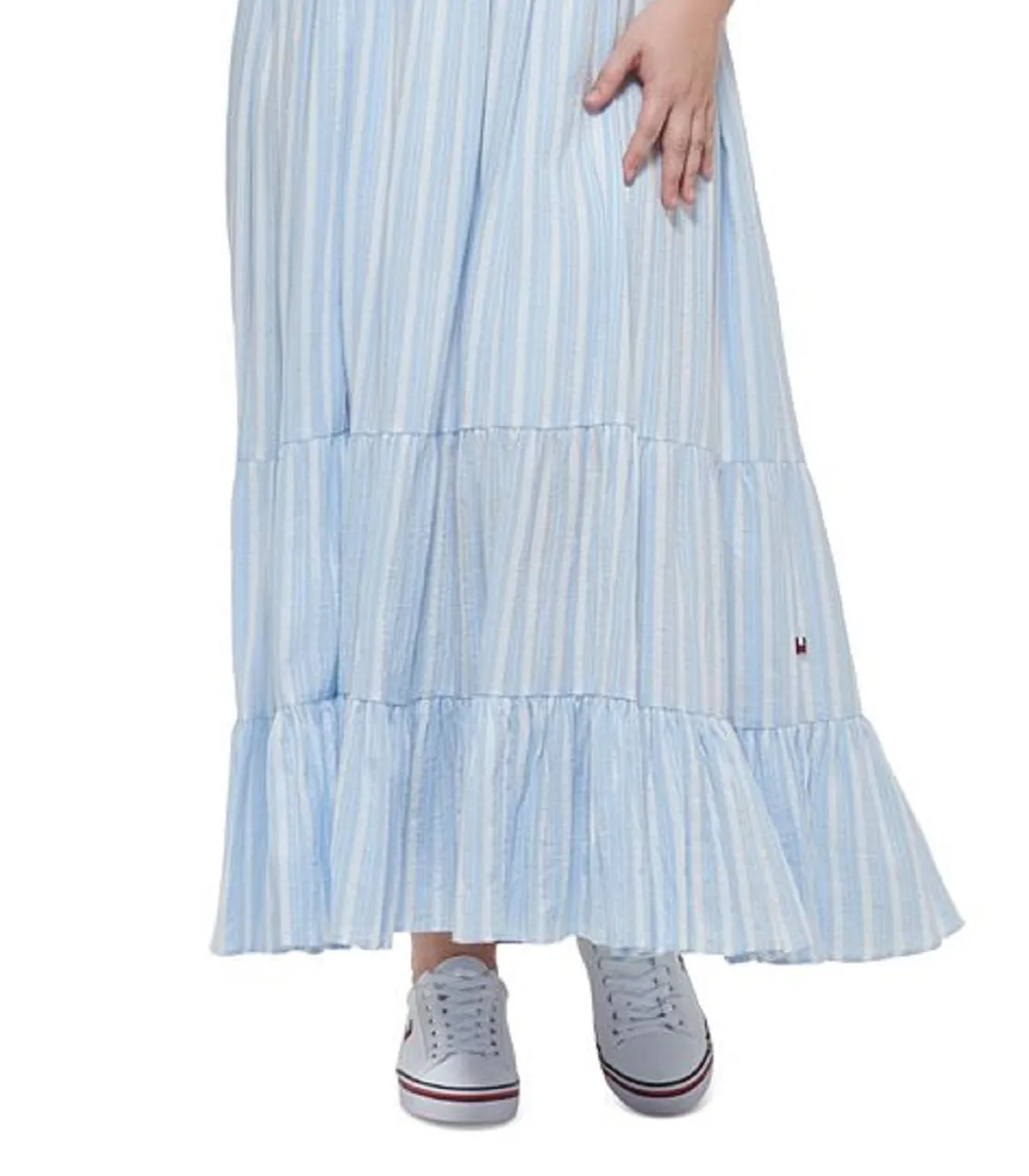 Tommy Hilfiger Women's Smocked Tank Dress Blue Size 1X