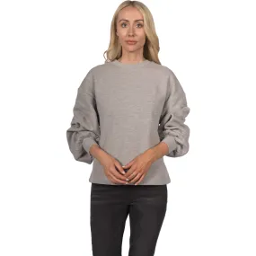 Topshop Women's Balloon Sleeve Pullover Sweater - Grey
