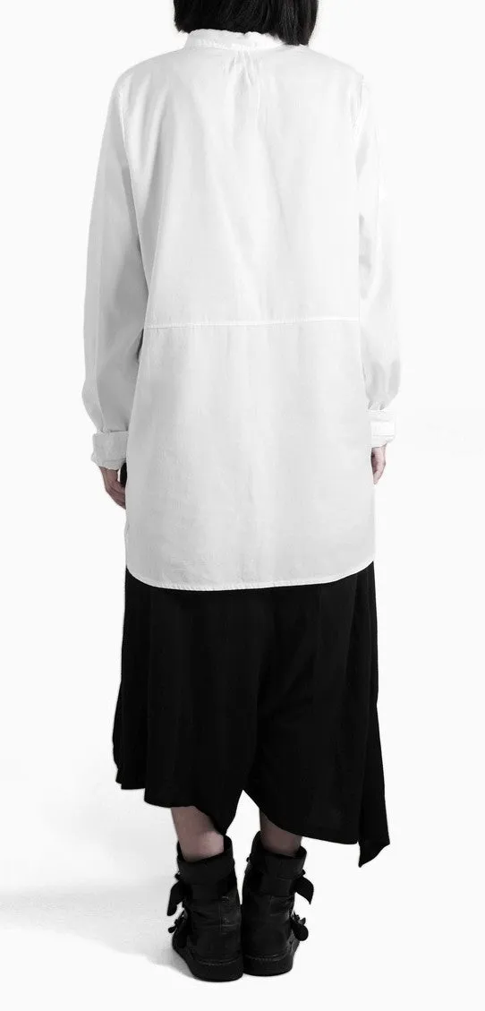 Women Loose Long Shirt / Tunic Shirt Irregular Assimetric Hem
