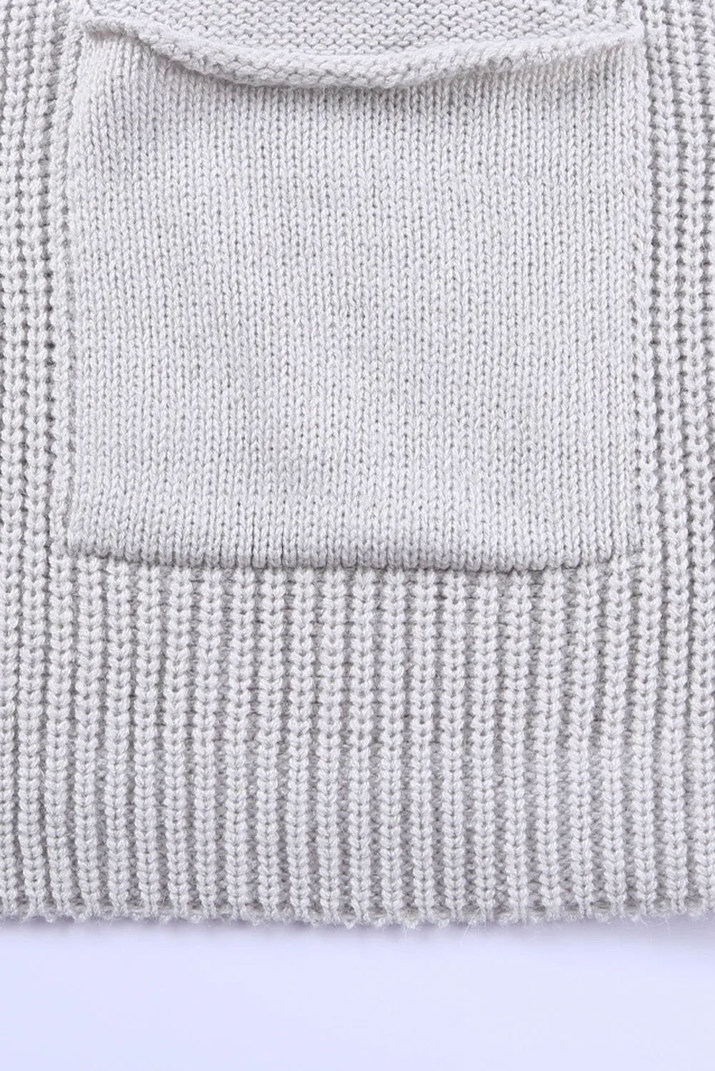 Women's Oversized Fold Over Sleeve Sweater Cardigan with Pockets