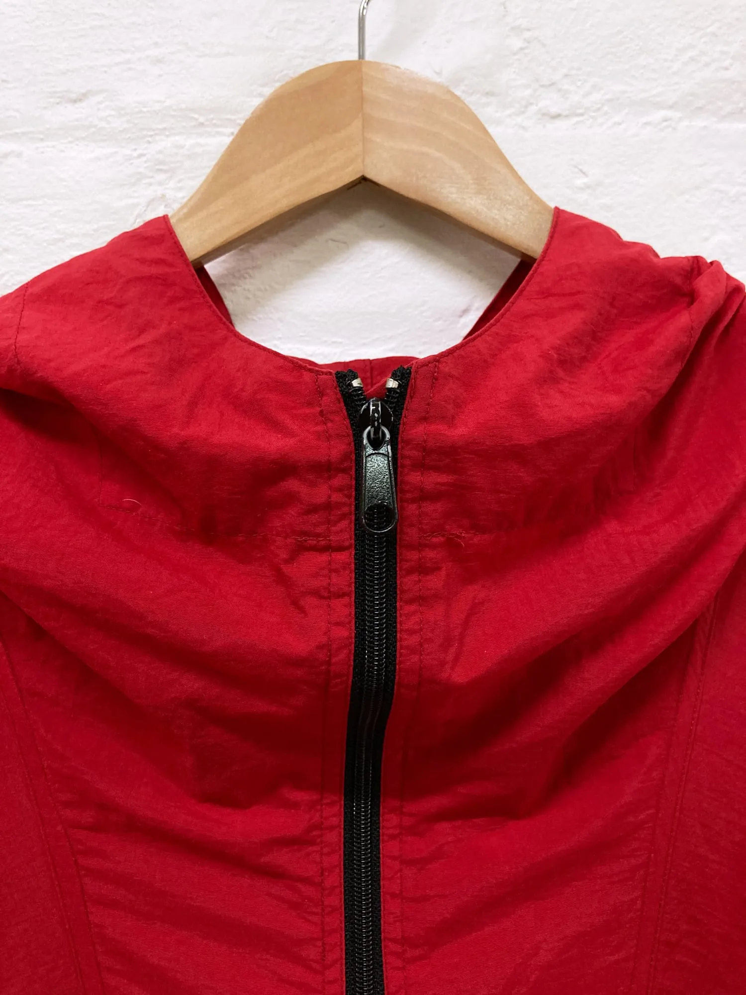 Y's for living Yohji Yamamoto red nylon hooded pullover parka