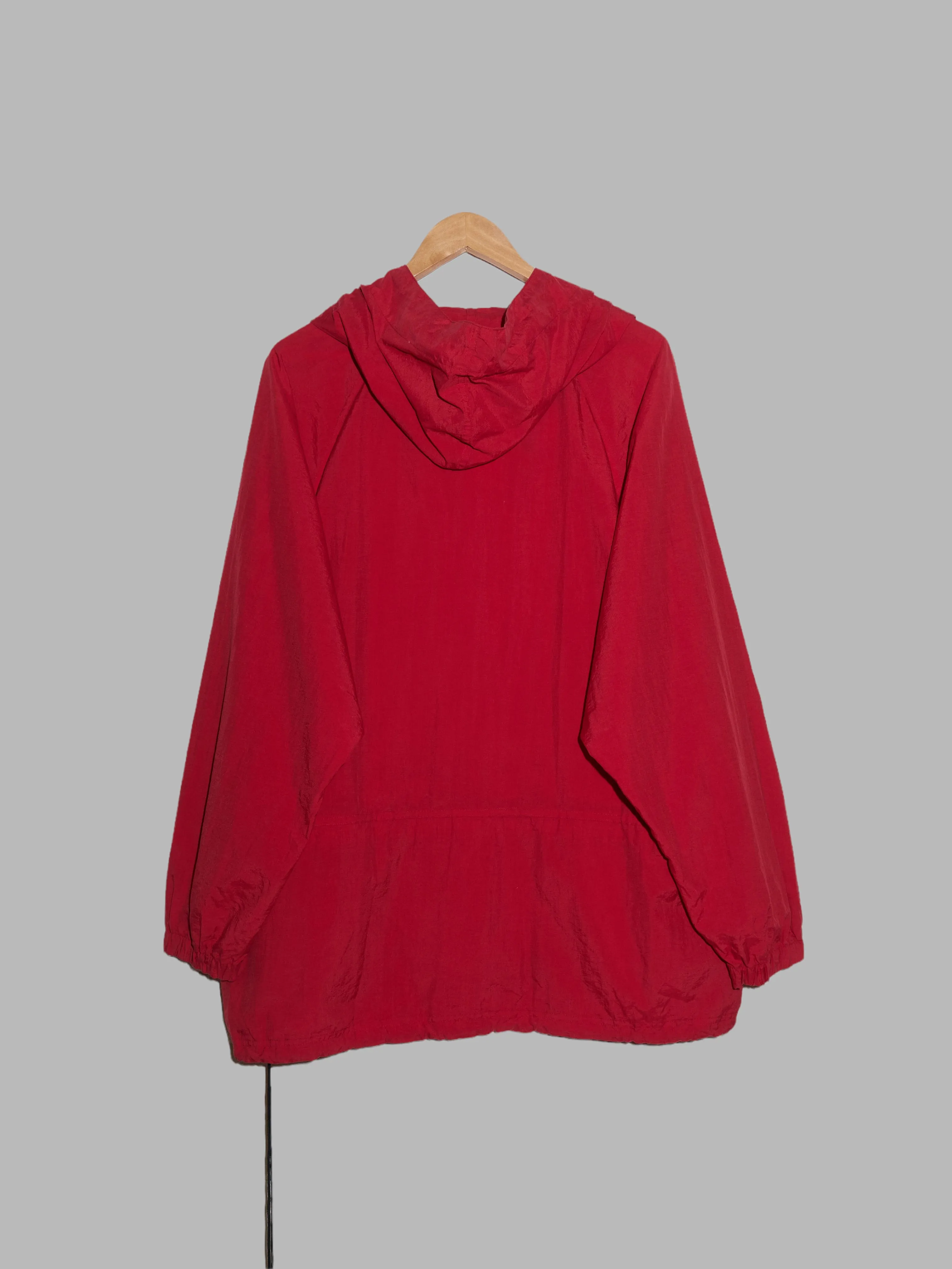 Y's for living Yohji Yamamoto red nylon hooded pullover parka