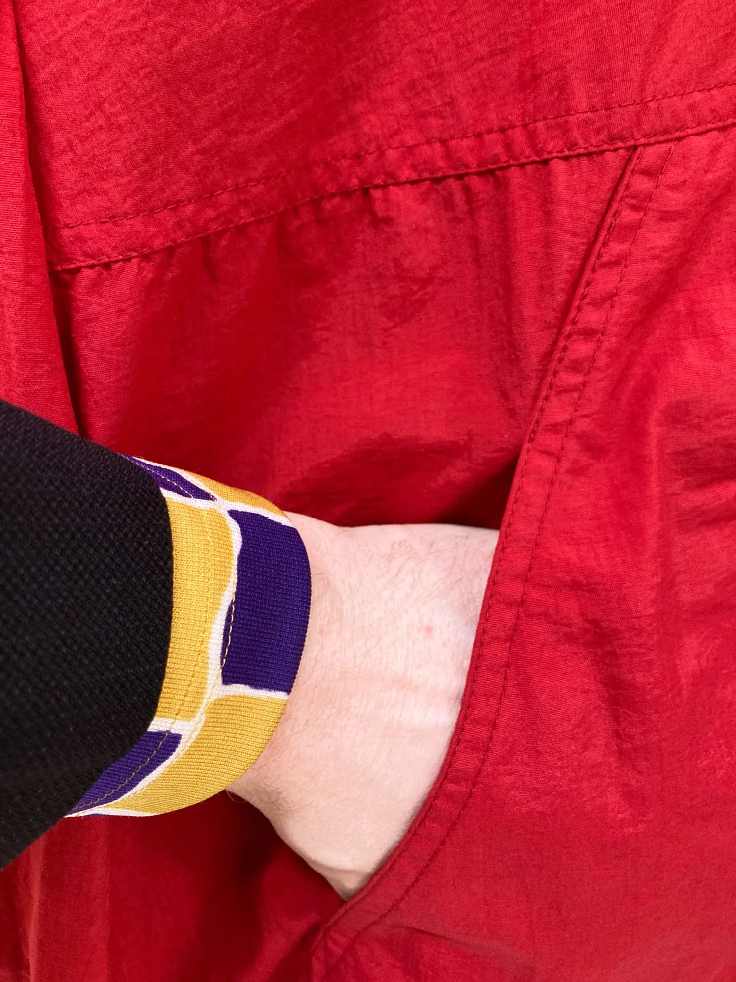 Y's for living Yohji Yamamoto red nylon hooded pullover parka