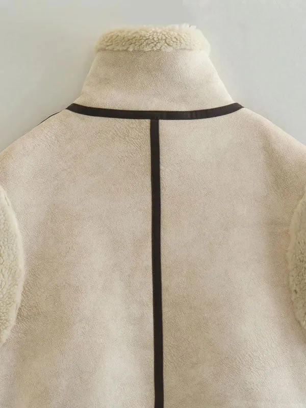 Zip Up Teddy Lined Vest Jacket